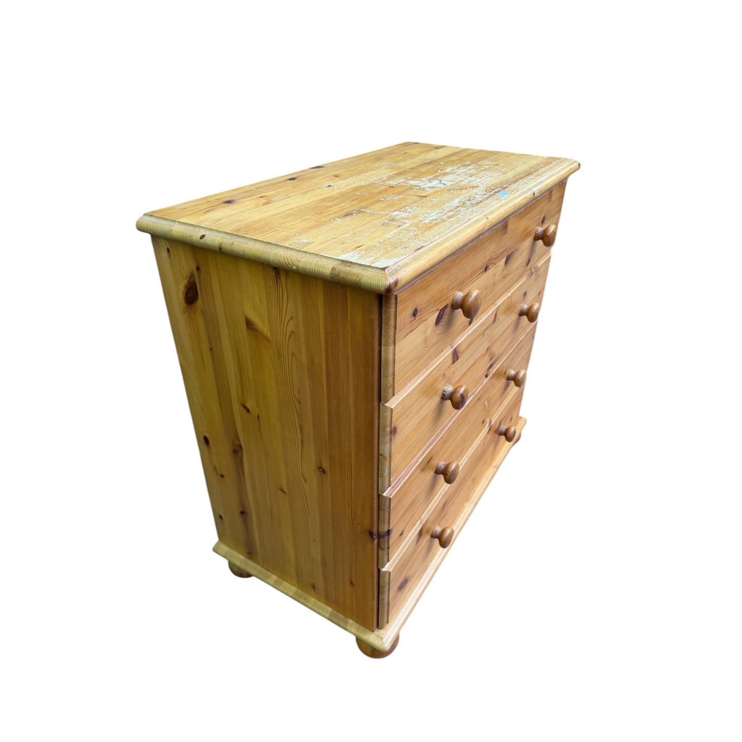 Modern Solid Pine Chest of Drawers - 4 Drawer Bedroom Dresser Upcycle Project