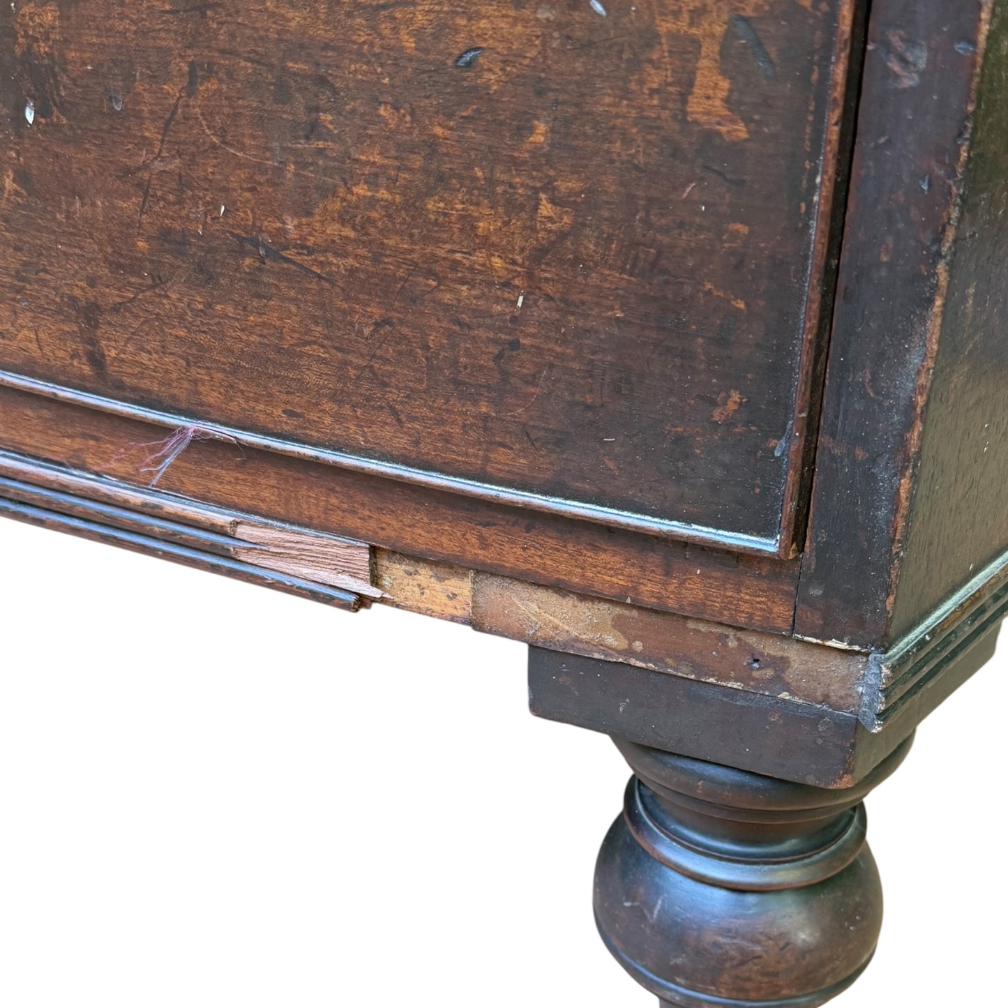 Antique Victorian Mahogany Bow Front Chest of Drawers - Large 2 over 3 Tallboy