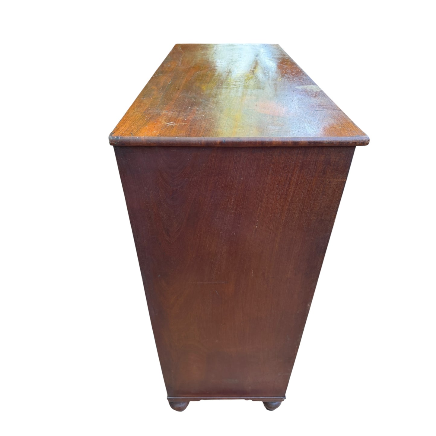 Antique Victorian Mahogany Chest of Drawers - Large 5 Drawer Tallboy