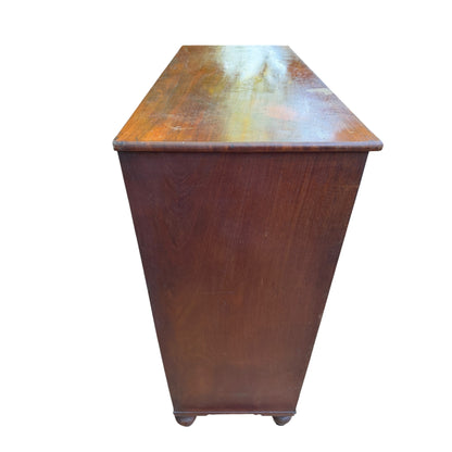 Antique Victorian Mahogany Chest of Drawers - Large 5 Drawer Tallboy