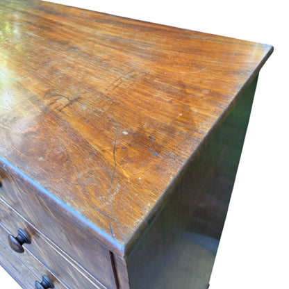 Antique Victorian Mahogany Chest of Drawers - Large 5 Drawer Tallboy
