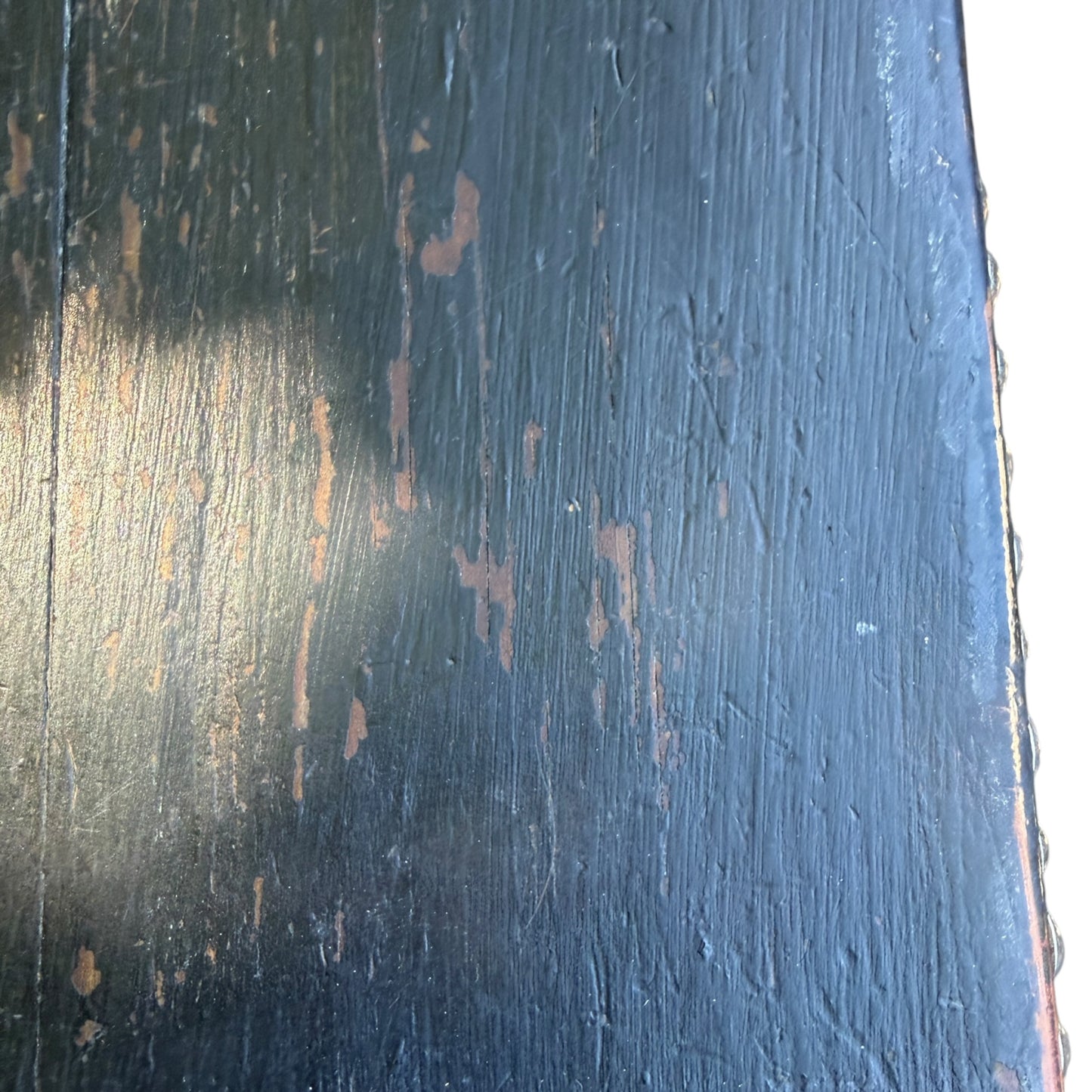 Black Distressed Cupboard Sideboard - Two Drawer Kitchen Cabinet Larder