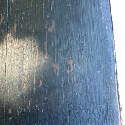 Black Distressed Cupboard Sideboard - Two Drawer Kitchen Cabinet Larder