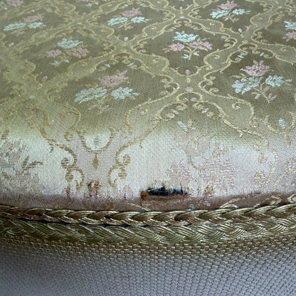 Vintage Lloyd Loom Style Ottoman Storage Box – Upholstered Blanket Box / Bedroom Chest – Project Piece