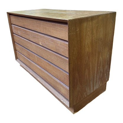 Vintage Mid Century Chest of Drawers - 5 Drawer Teak Dresser - Upcycle Project