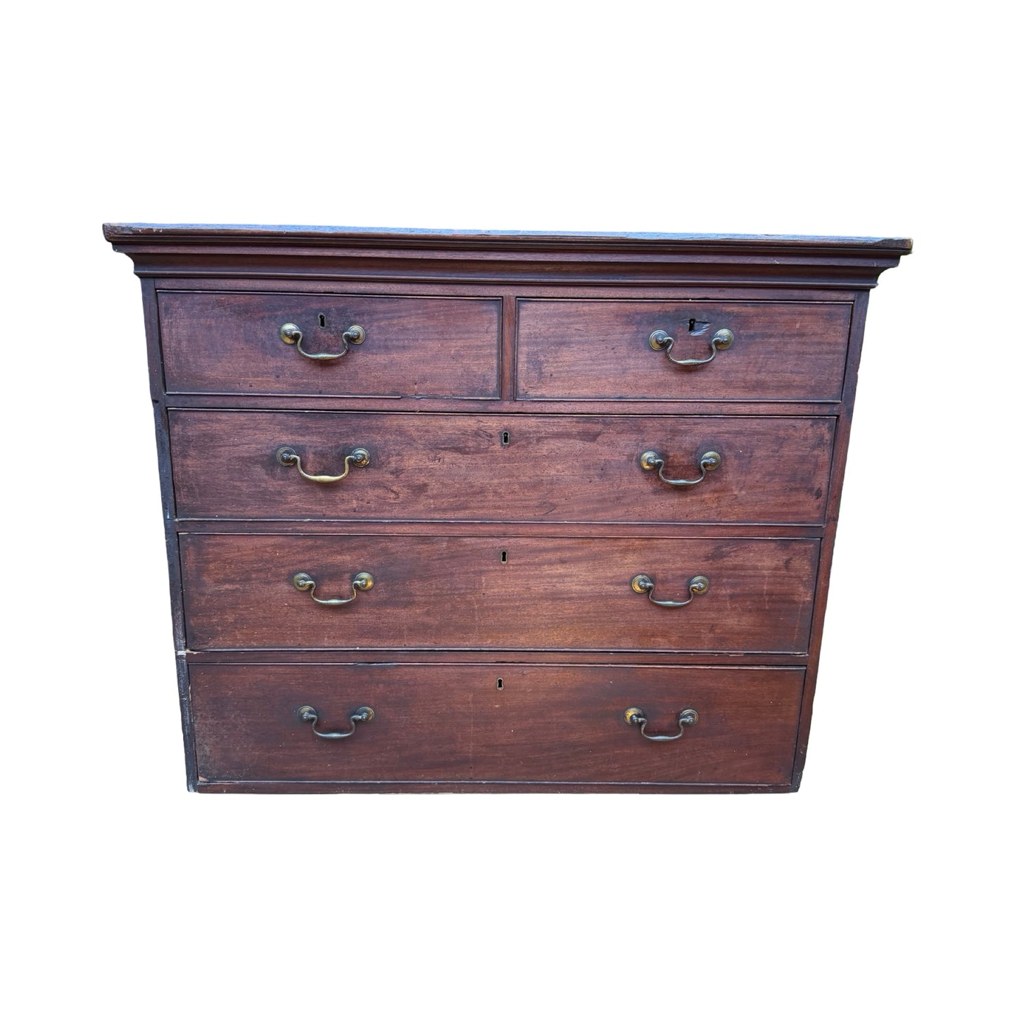 Antique Georgian Mahogany Chest of Drawers - Top Half Chest on Chest - Project