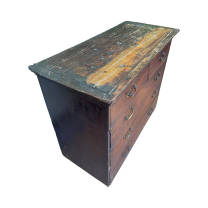 Antique Georgian Mahogany Chest of Drawers - Top Half Chest on Chest - Project