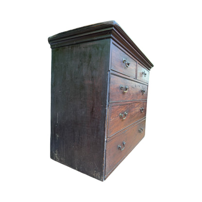 Antique Georgian Mahogany Chest of Drawers - Top Half Chest on Chest - Project