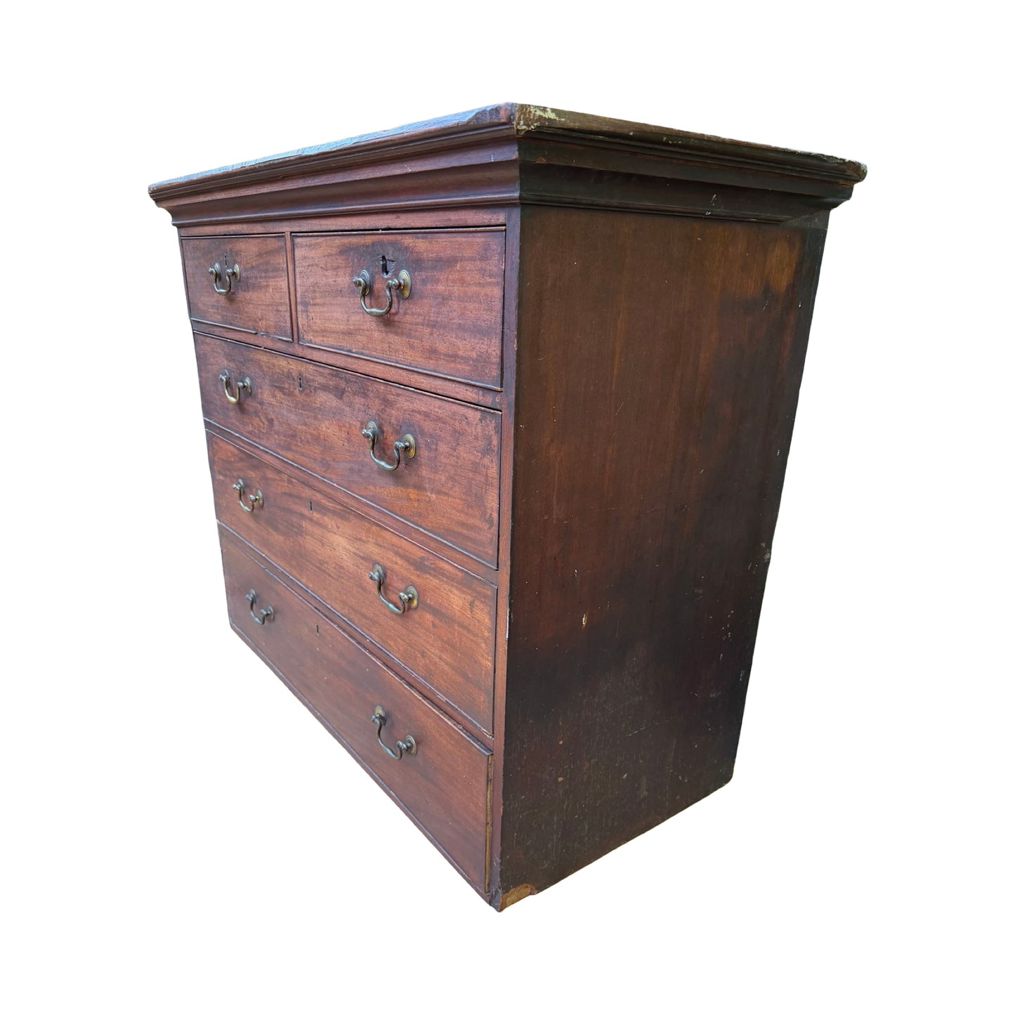 Antique Georgian Mahogany Chest of Drawers - Top Half Chest on Chest - Project