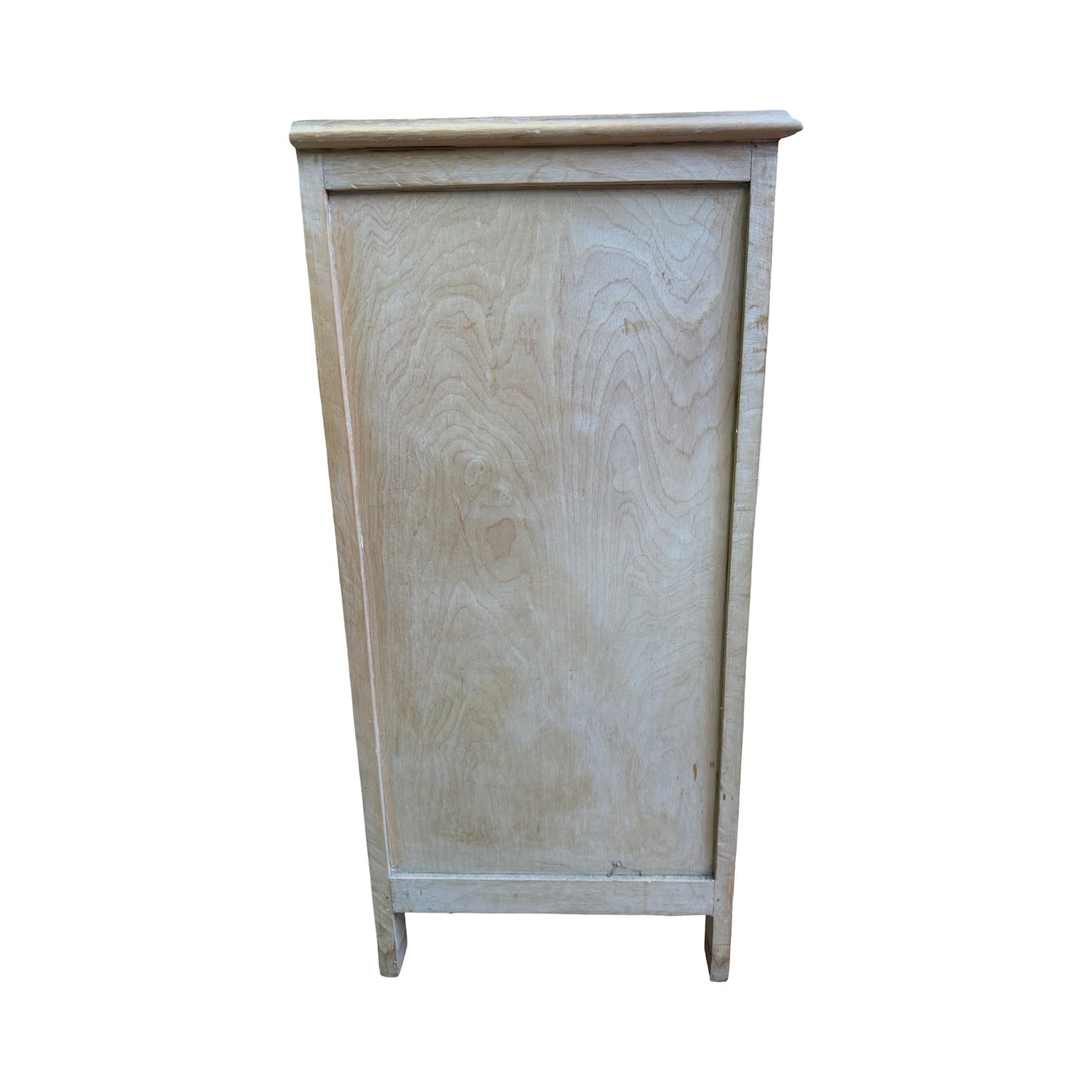 Vintage Whitewashed Tallboy - 5 Drawer Slim Chest of Drawers Storage 90cm High