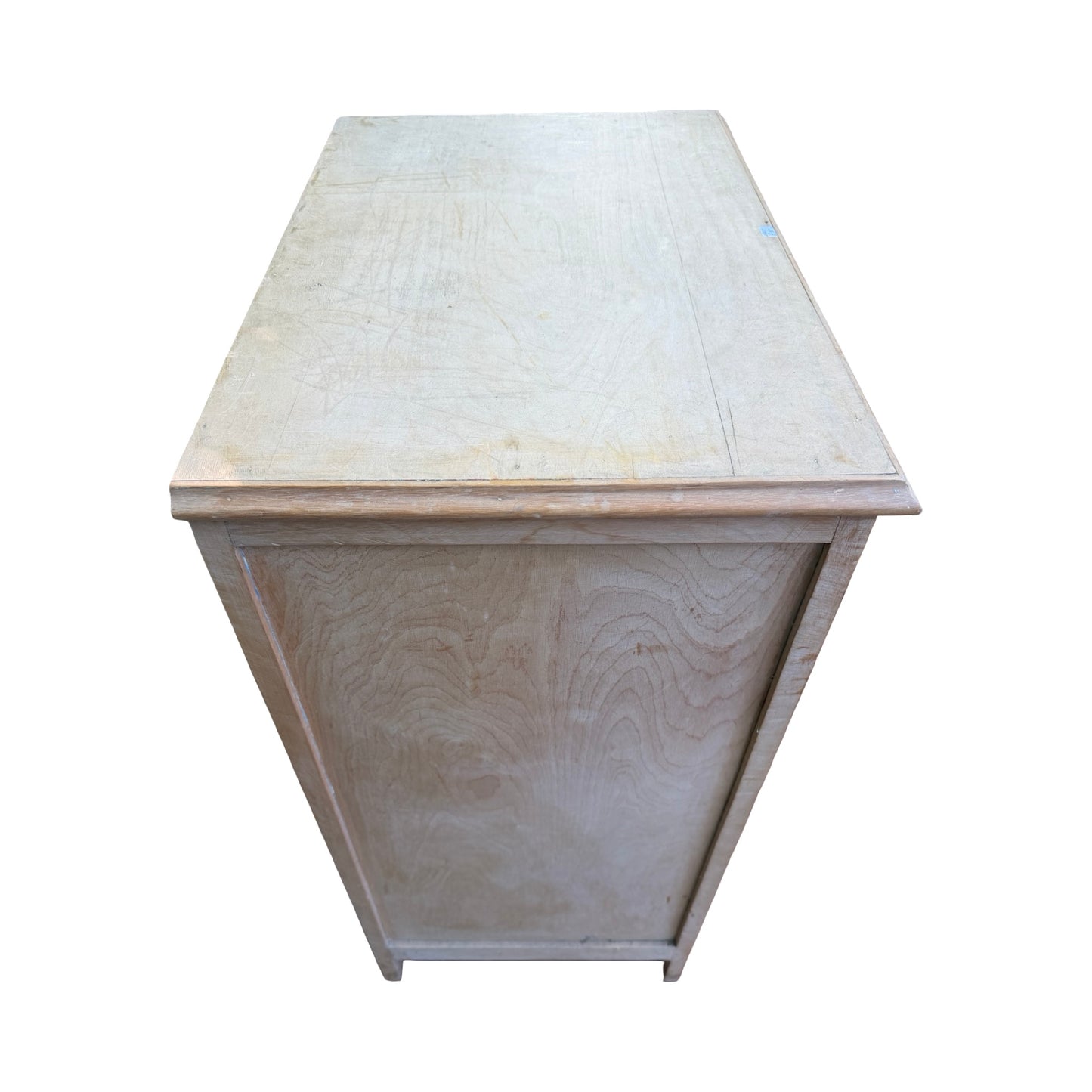 Vintage Whitewashed Tallboy - 5 Drawer Slim Chest of Drawers Storage 90cm High