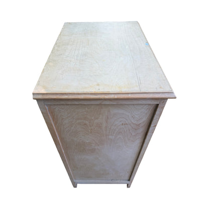 Vintage Whitewashed Tallboy - 5 Drawer Slim Chest of Drawers Storage 90cm High