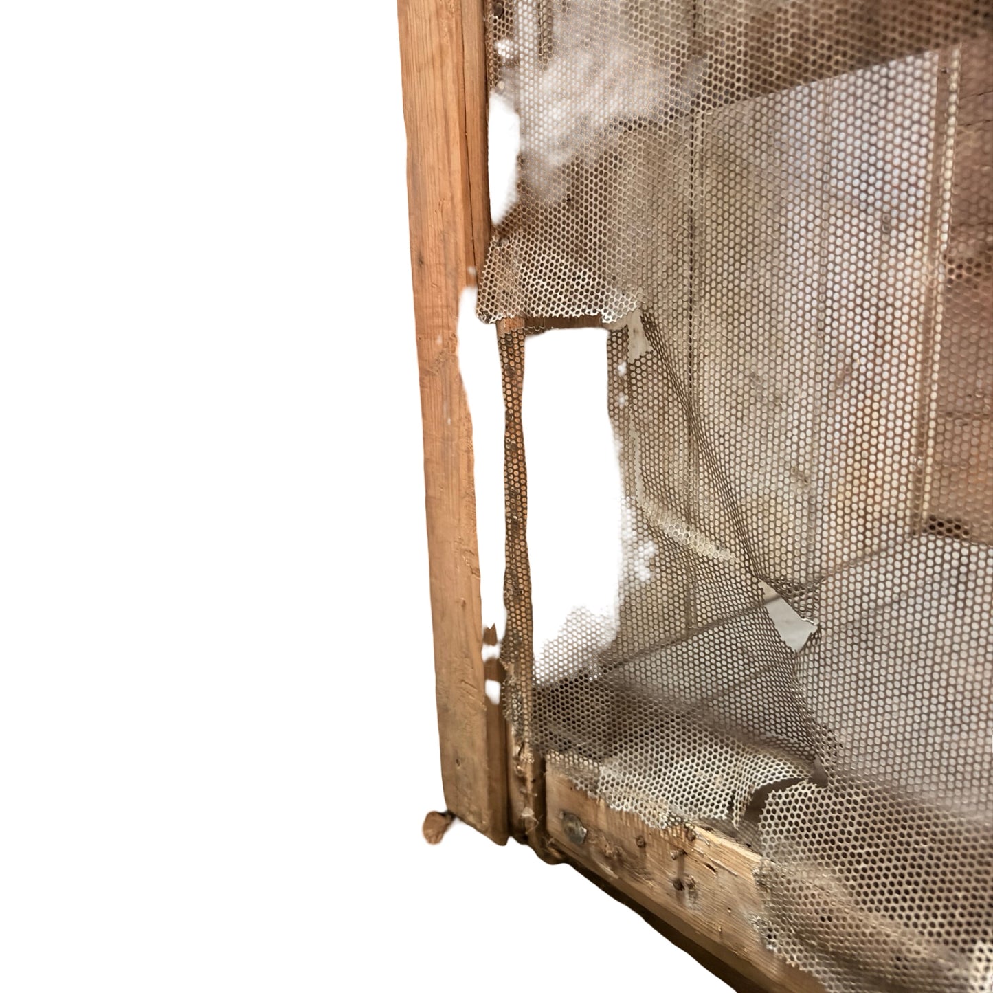Antique Pine Meat Safe - Large Rustic Mesh Kitchen Larder Cupboard Pantry