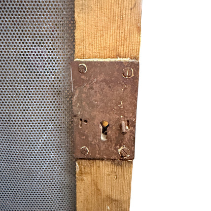 Antique Pine Meat Safe - Large Rustic Mesh Kitchen Larder Cupboard Pantry