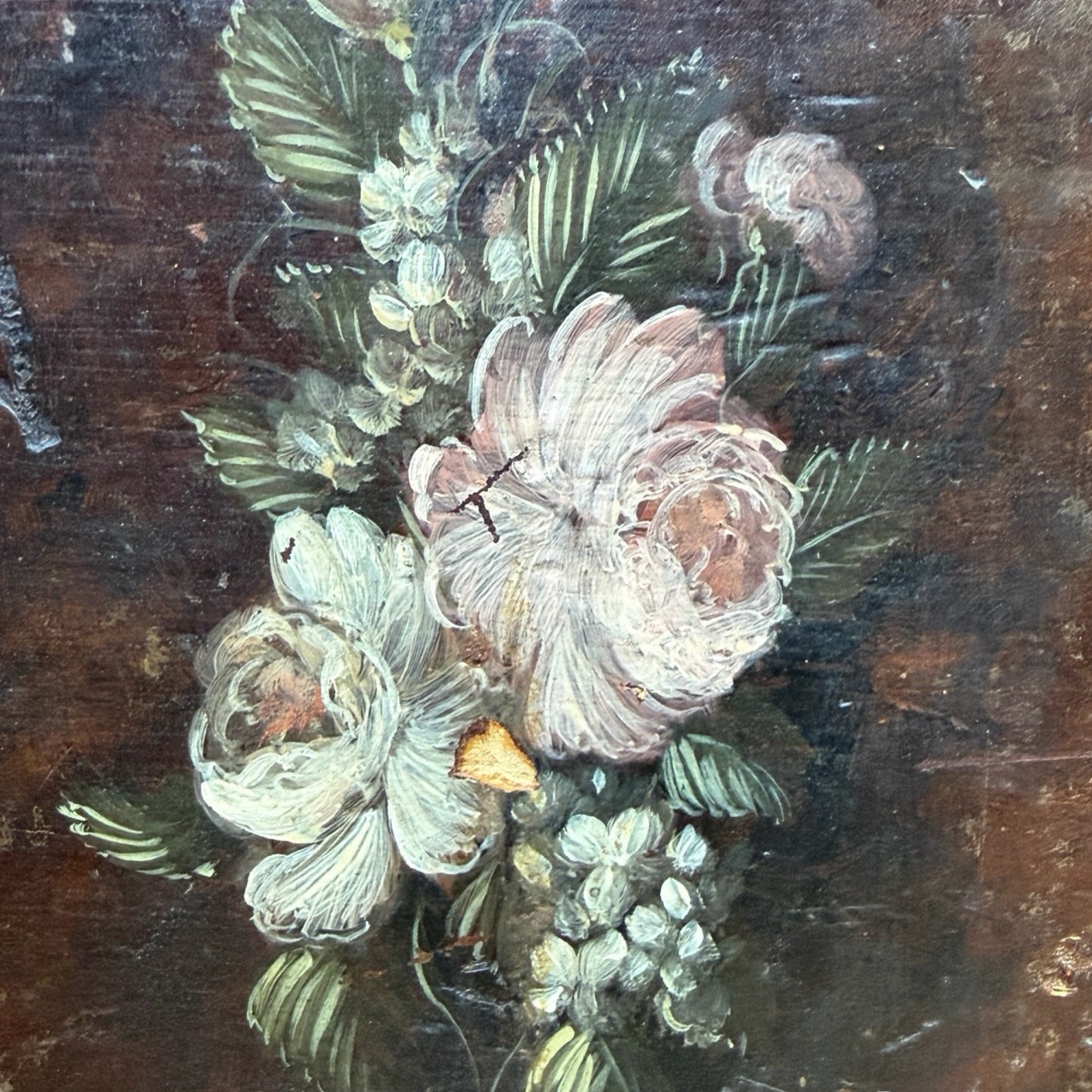Vintage Hand Painted Folk Art Blanket Chest - Large Floral Pine Trunk Box 105cm