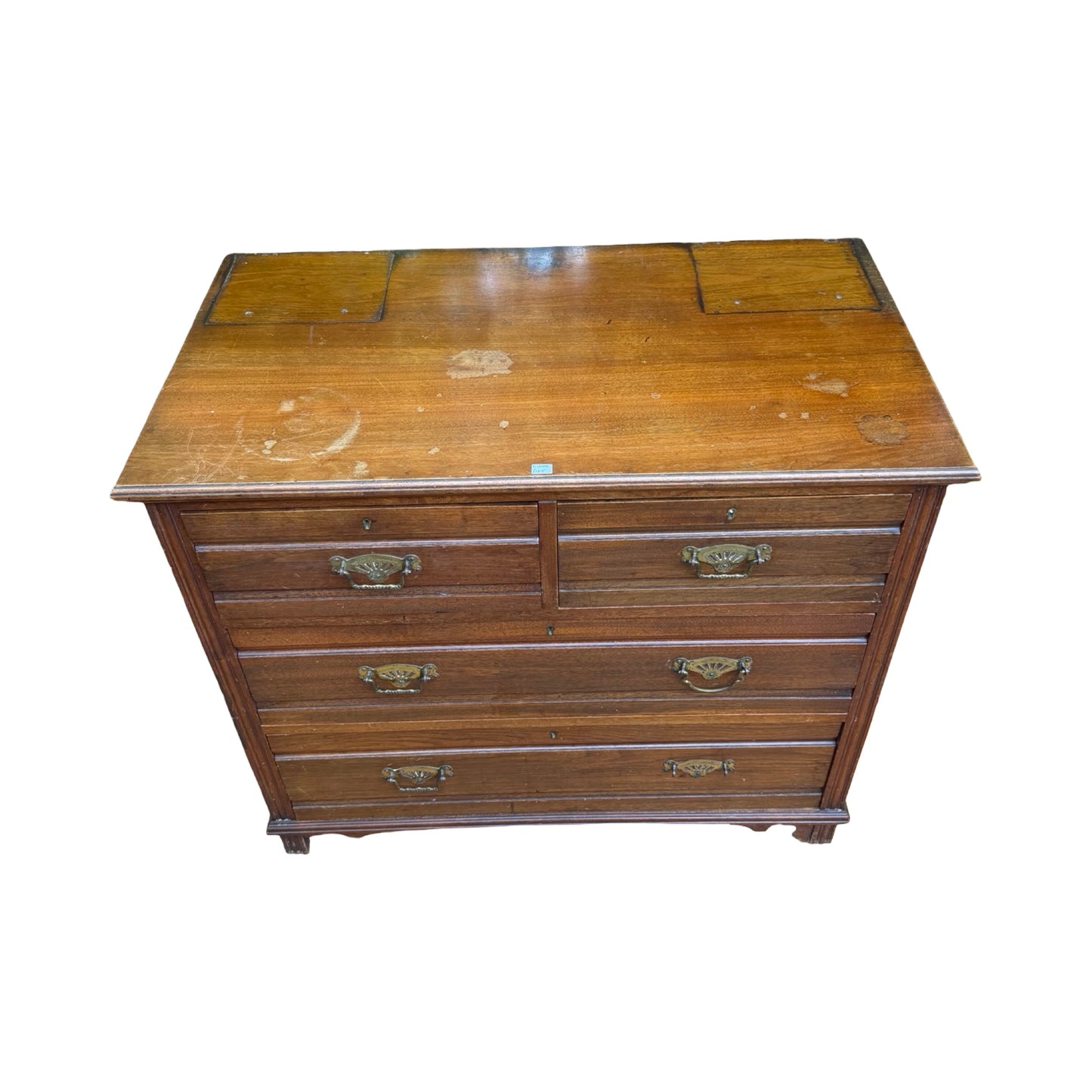 Antique Victorian Mahogany Chest of Drawers - 2 over 2 Dresser Storage