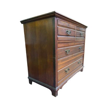 Antique Victorian Mahogany Chest of Drawers - 2 over 2 Dresser Storage
