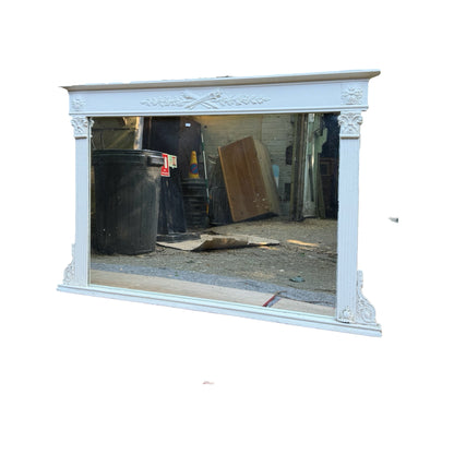 Antique Victorian Overmantle Mirror - Distressed Shabby Chic Project Wall Mirror