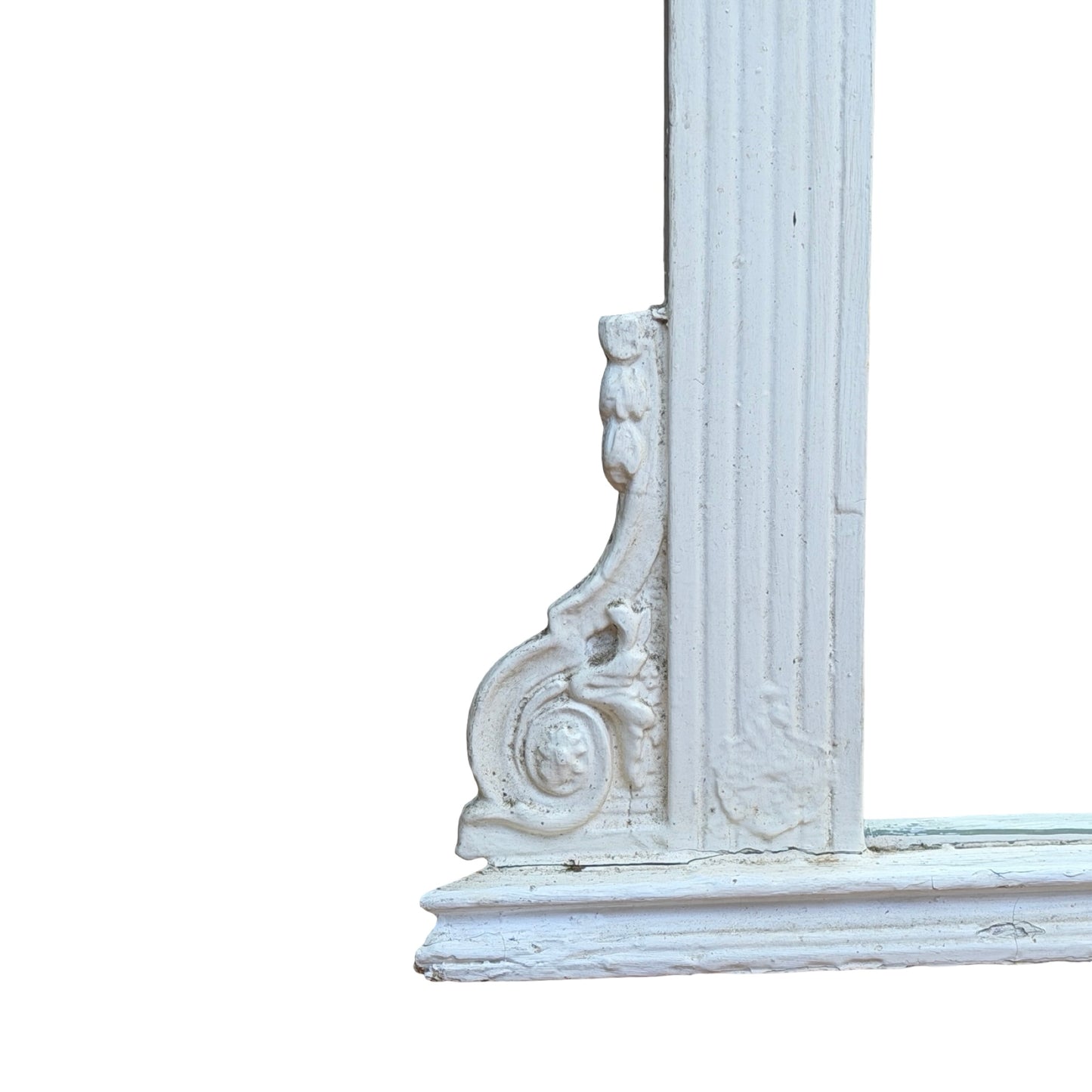 Antique Victorian Overmantle Mirror - Distressed Shabby Chic Project Wall Mirror