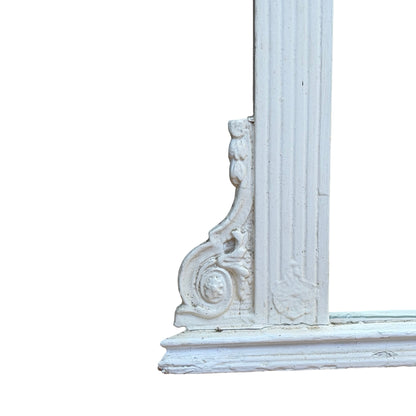 Antique Victorian Overmantle Mirror - Distressed Shabby Chic Project Wall Mirror