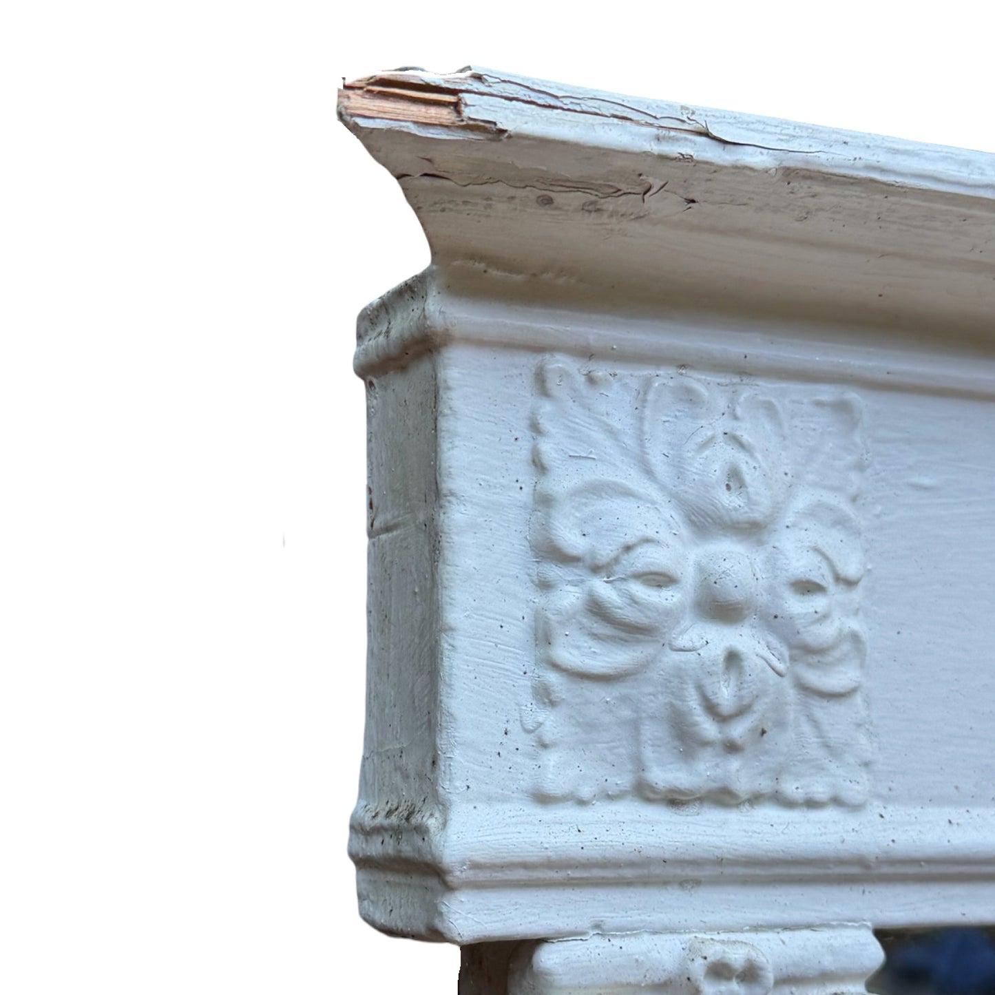 Antique Victorian Overmantle Mirror - Distressed Shabby Chic Project Wall Mirror