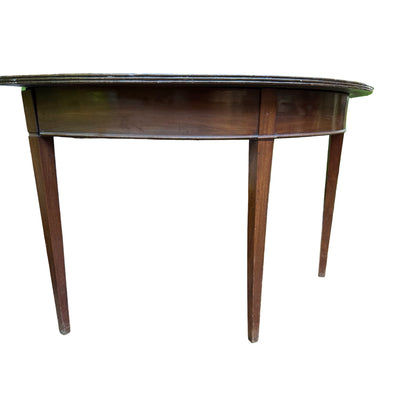 Antique Georgian Demi-Lune Mahogany Console Table - Large Half Moon Side Table