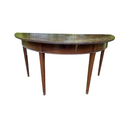 Antique Georgian Demi-Lune Mahogany Console Table - Large Half Moon Side Table