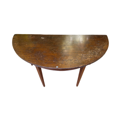 Antique Georgian Demi-Lune Mahogany Console Table - Large Half Moon Side Table