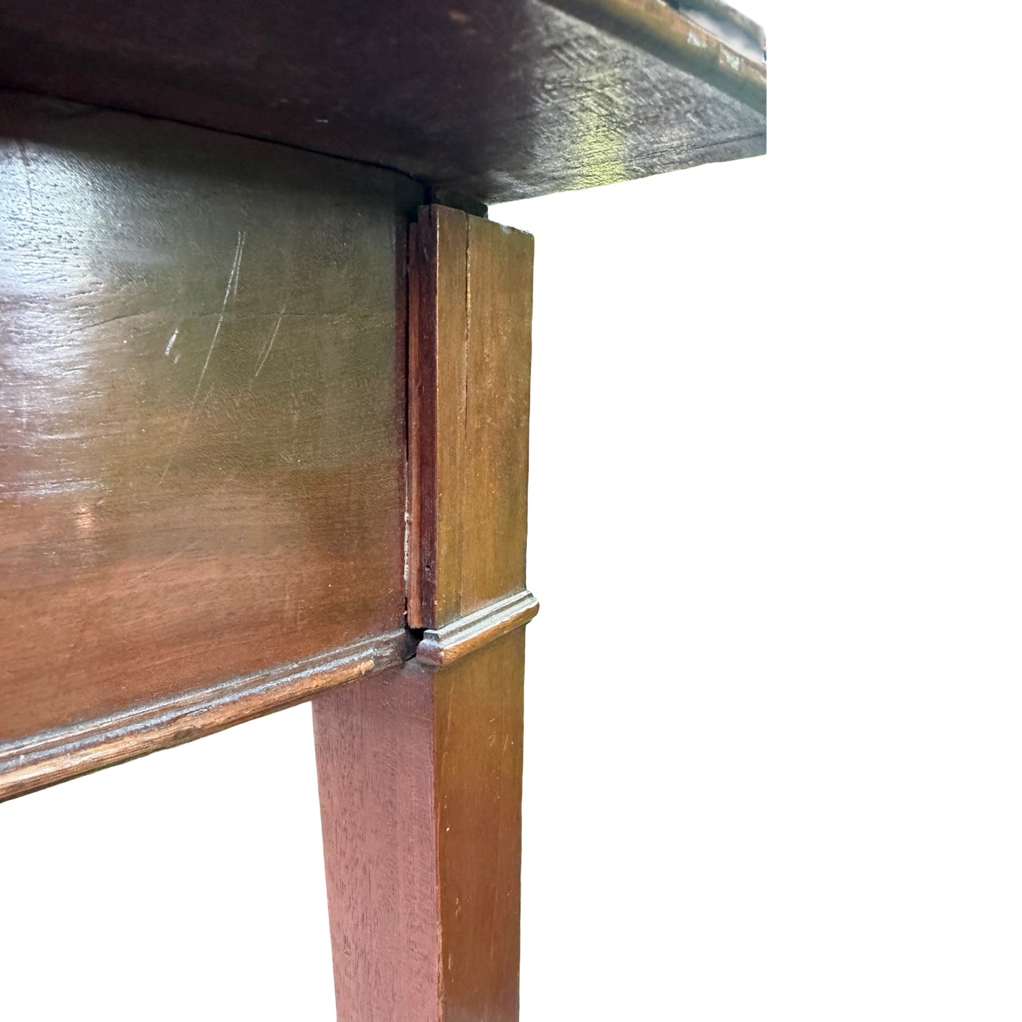 Antique Georgian Demi-Lune Mahogany Console Table - Large Half Moon Side Table