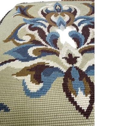 Antique Edwardian Oak Armchair - Occasional Bedroom Chair Tapestry Seat