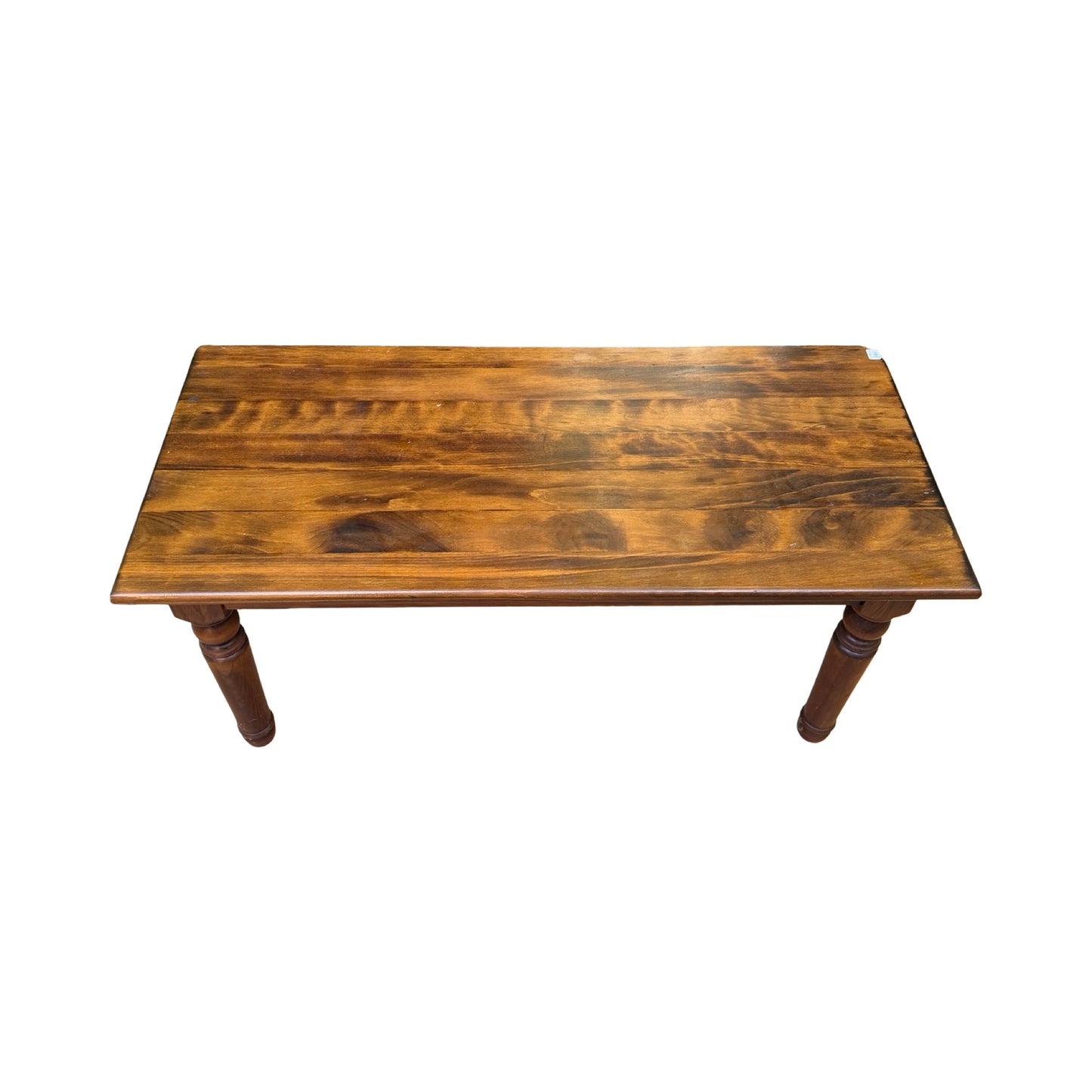 Modern Dark Wood Coffee Table - Rectangular Living Room Table 100cm Wide