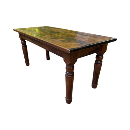 Modern Dark Wood Coffee Table - Rectangular Living Room Table 100cm Wide