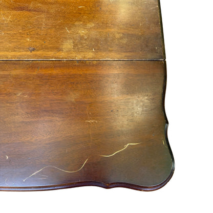 Vintage Imperial Grand Rapids Mahogany Drop Leaf Table with Glass Service Tray