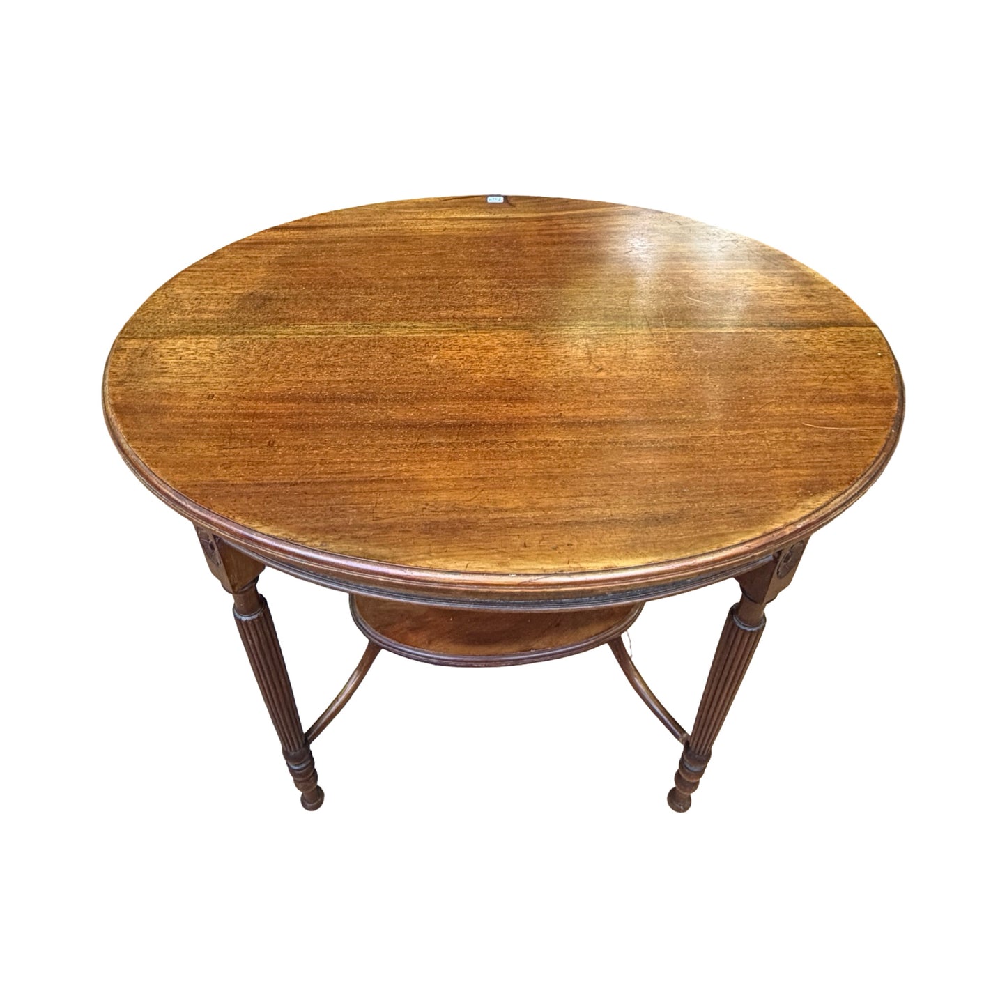 Antique Edwardian Mahogany Lamp Table - 2 Tier Oval Side Table Project