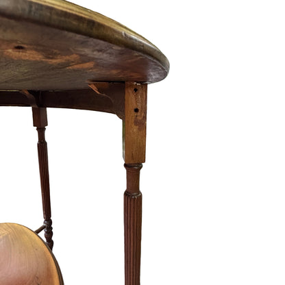 Antique Edwardian Mahogany Lamp Table - 2 Tier Oval Side Table Project