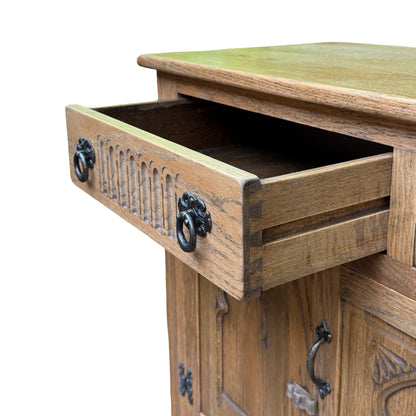 Webber Furniture Oak Sideboard - Large Tudor Style Buffet Credenza Cabinet 152cm