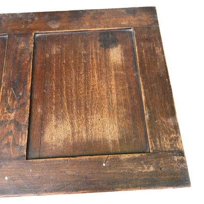 Antique 18th Century Style Carved Oak Coffer - Large Inlaid Blanket Chest 122cm