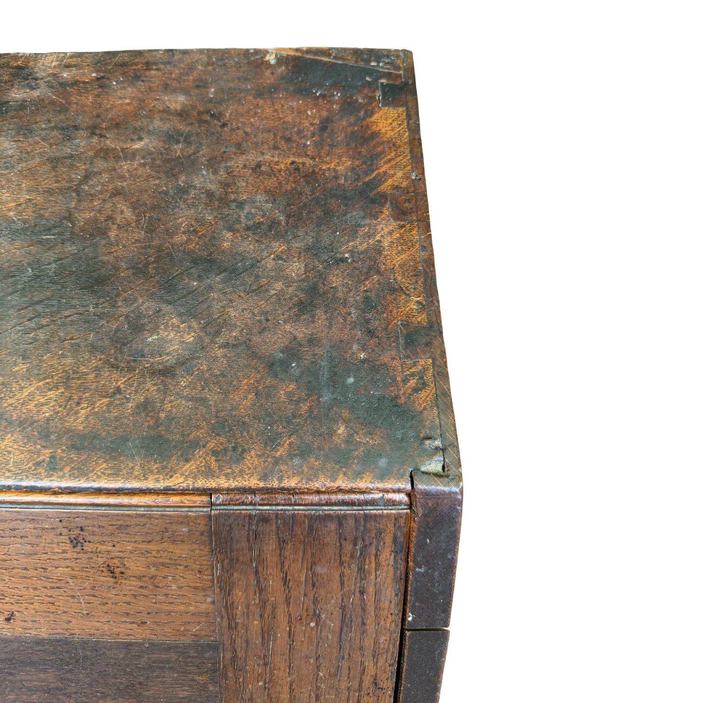 Antique Georgian Oak Writing Bureau - Slant Front Desk with Secret Compartment
