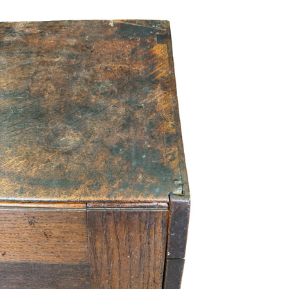 Antique Georgian Oak Writing Bureau - Slant Front Desk with Secret Compartment