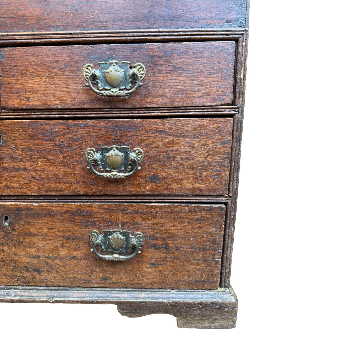 Antique Georgian Oak Writing Bureau - Slant Front Desk with Secret Compartment