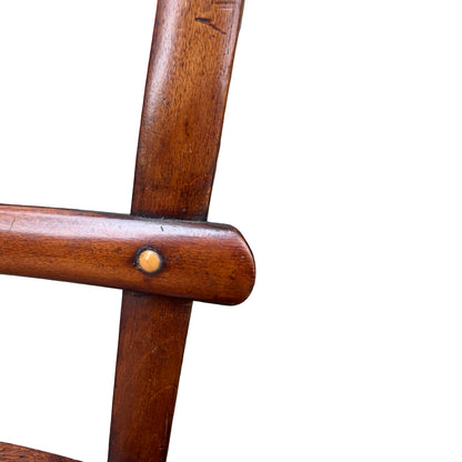 Antique Victorian Walnut Side Chair - Ornate Cane Seat Bedroom Occasional Chair