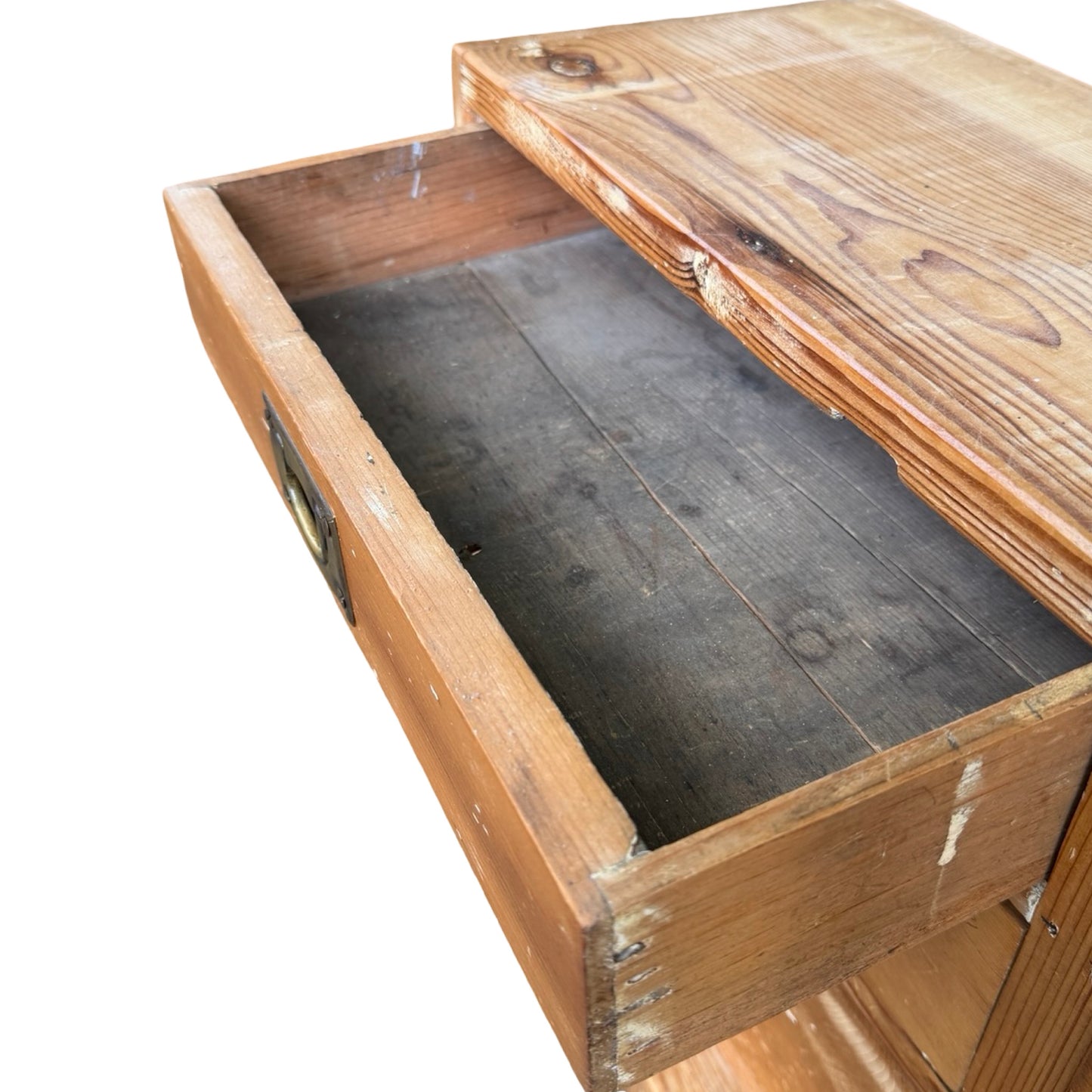 Antique Victorian Pine Collector's Chest - 6 Drawer Apothecary Campaign Unit 84cm