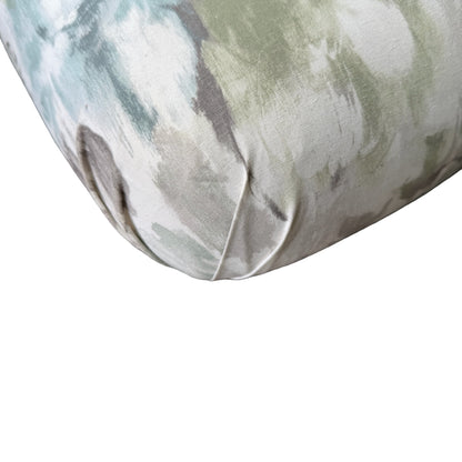Modern Large Upholstered Ottoman - Floral Footstool with Turned Legs 88cm