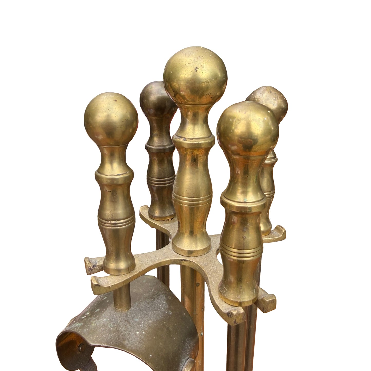 Modern Brass Fireplace Companion Set - 3 Piece Tool Kit 41cm