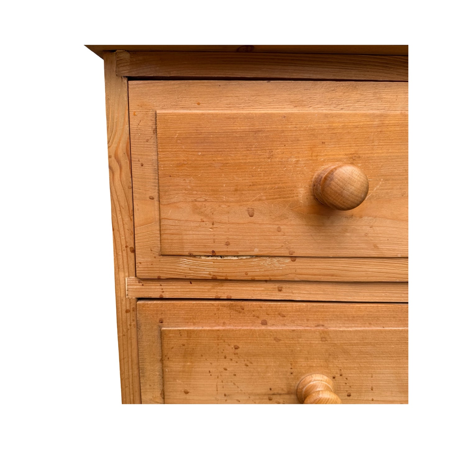 Contemporary Pine Bedside Chest - 3 Drawer Slim Nightstand Storage Unit 66cm