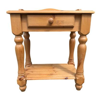 Contemporary Pine Side Table - Gallery Top Console Washstand Style Hall Table