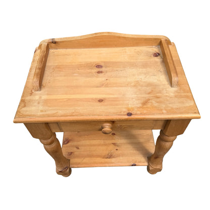 Contemporary Pine Side Table - Gallery Top Console Washstand Style Hall Table