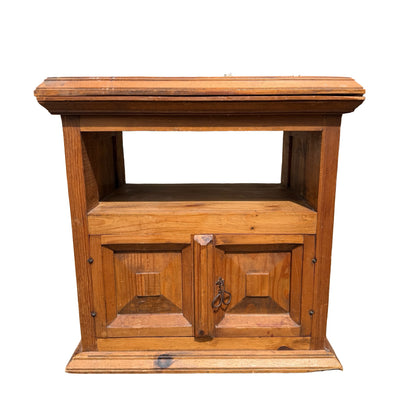Mexican Pine TV Media Unit - Rustic Swivel Top Cabinet Small Sideboard Cupboard