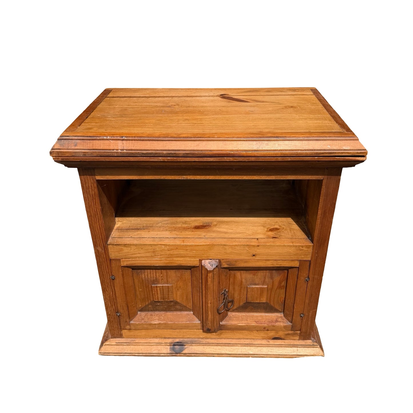 Mexican Pine TV Media Unit - Rustic Swivel Top Cabinet Small Sideboard Cupboard