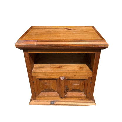 Mexican Pine TV Media Unit - Rustic Swivel Top Cabinet Small Sideboard Cupboard